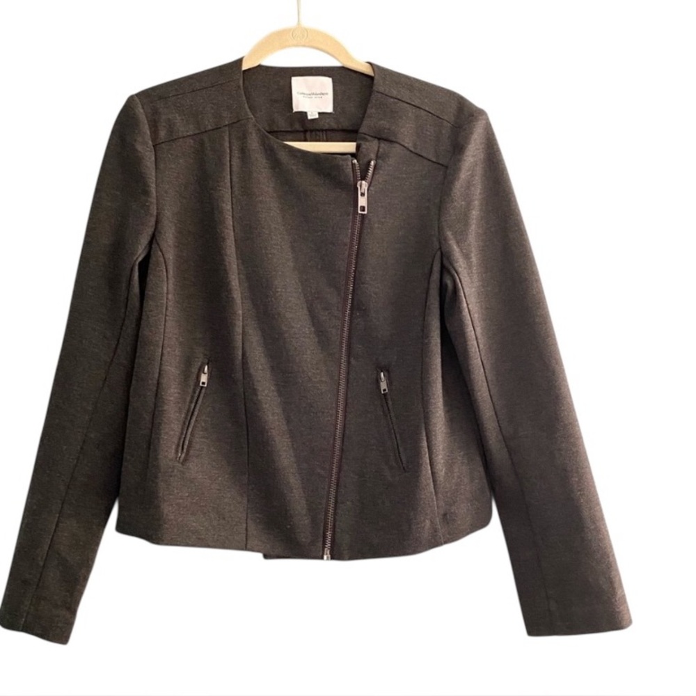 Catherine Malandrino Runway Style Grey Bomber Jacket Sz L